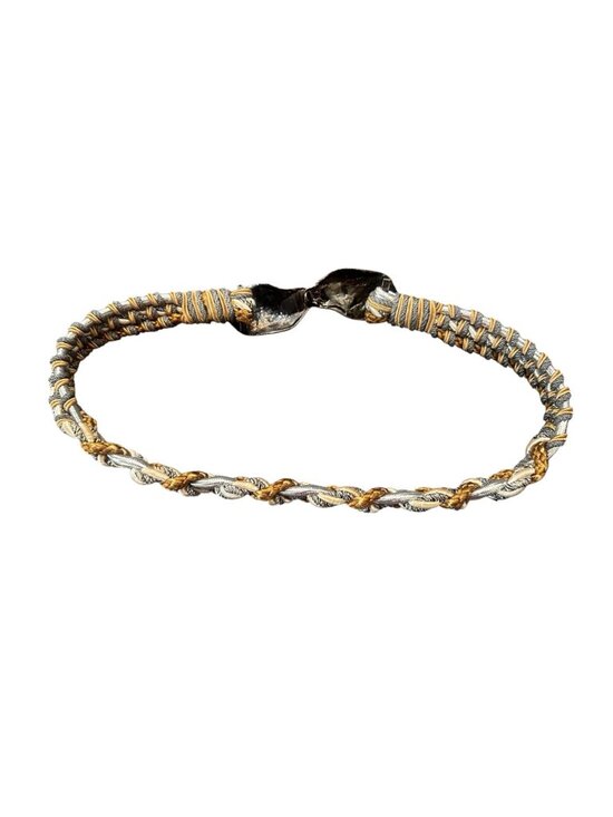 Vintage Metallic Braided Shells Waist Belt Women XS Gold Silver Mermaid Festival